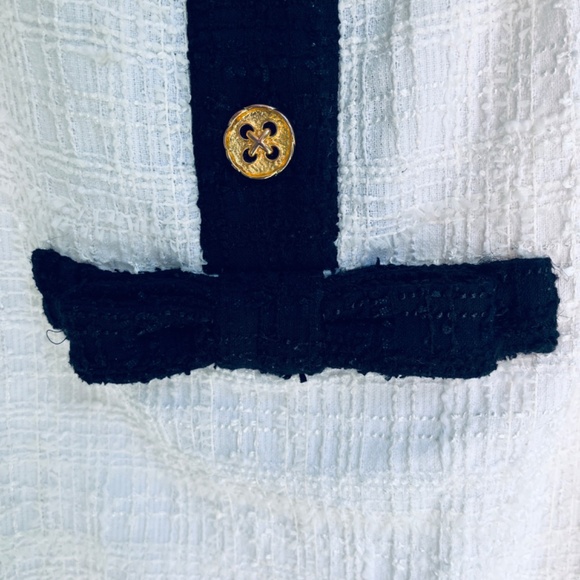 Weill Paris White/Black Career Dress Women's With Bow Ties Size 12 - Picture 5 of 16